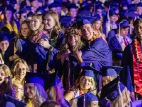 graduates celebrating at commencement