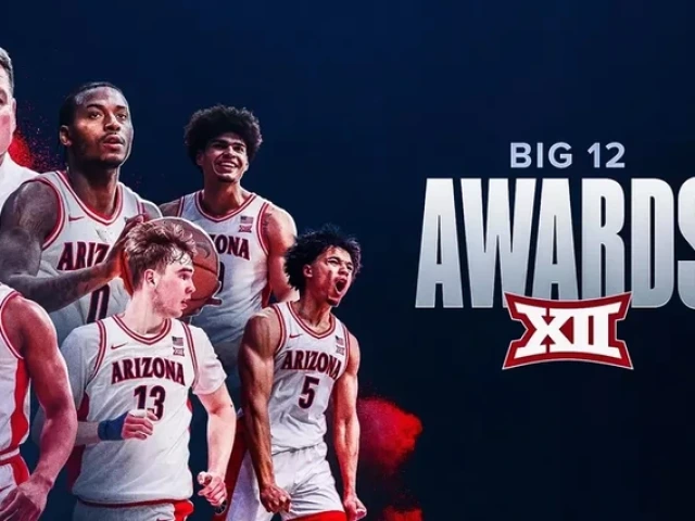 Arizona men's basketball awards 2026 graphic