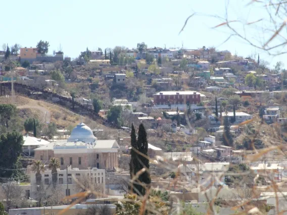 Border wall in Nogales